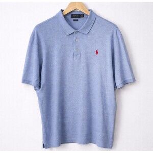 Polo Ralph Lauren Men's Polo Shirt XL  Blue Red Pony Short Sleeve Classic Fit
